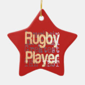 Rugby Player Extraordinaire Keramisch Ornament (Voorkant)