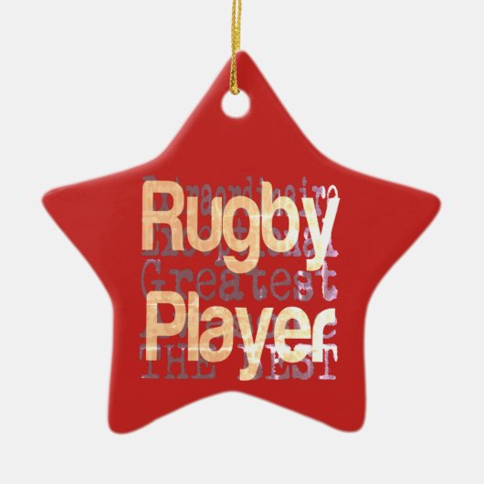 Rugby Player Extraordinaire Keramisch Ornament (Voorkant)