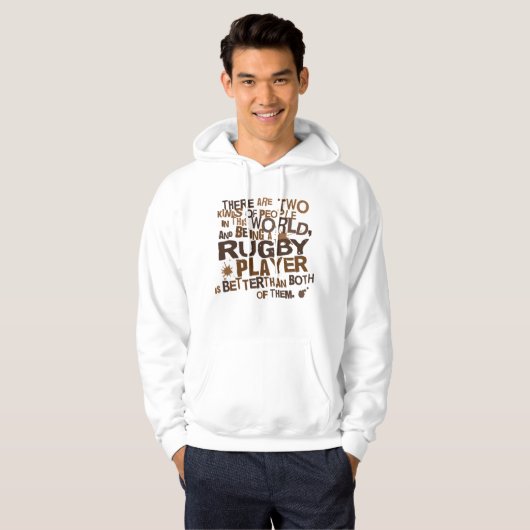 Rugby Player Gift Hoodie (Voorkant volledig)