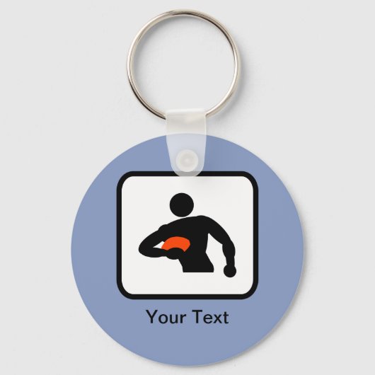  Rugby Player-Logo Sleutelhanger (Voorkant)