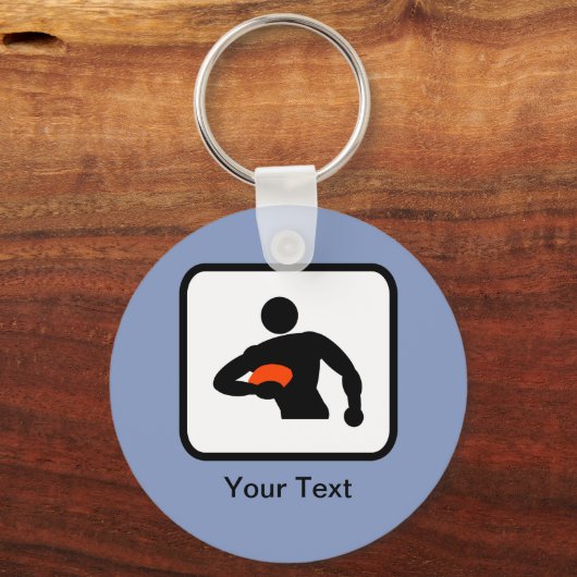  Rugby Player-Logo Sleutelhanger (Voorkant)