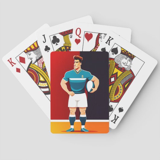 Rugby Player - Playing Cards Pokerkaarten (Achterkant)