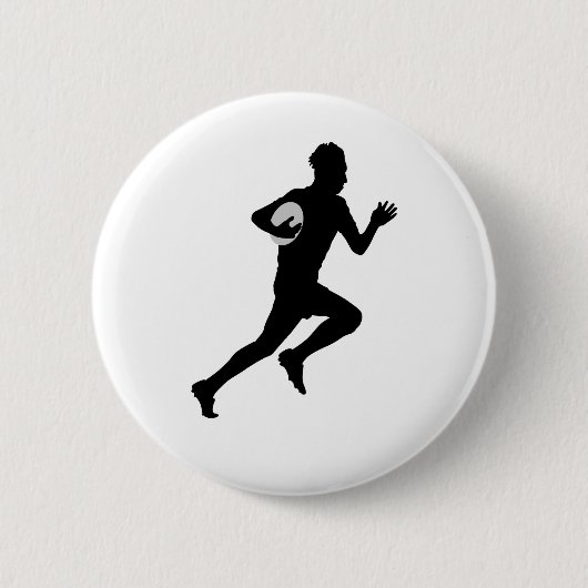 Rugby Player Ronde Button 5,7 Cm (Voorkant)