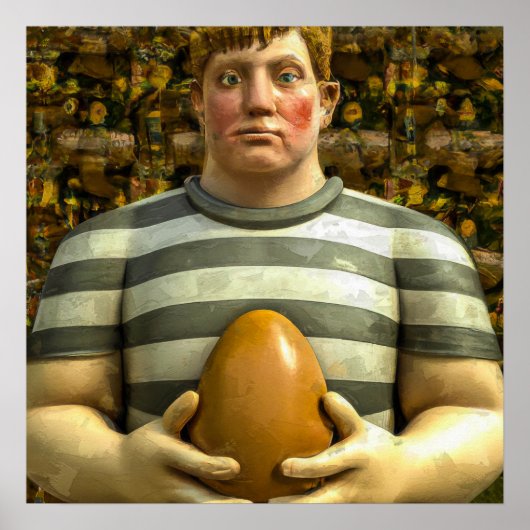 Rugby Player - Rugby Painting Print (Voorkant)