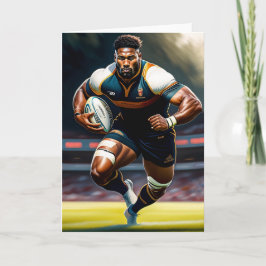 Rugby Player - Rugby Wenskaart Feestdagen Kaart