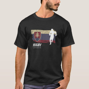 Rugby Player Slovakia vlag Slag Sports Ball Rugby T-shirt
