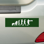 Rugby players backline die de evolutie aanpakt bumpersticker (Op auto)