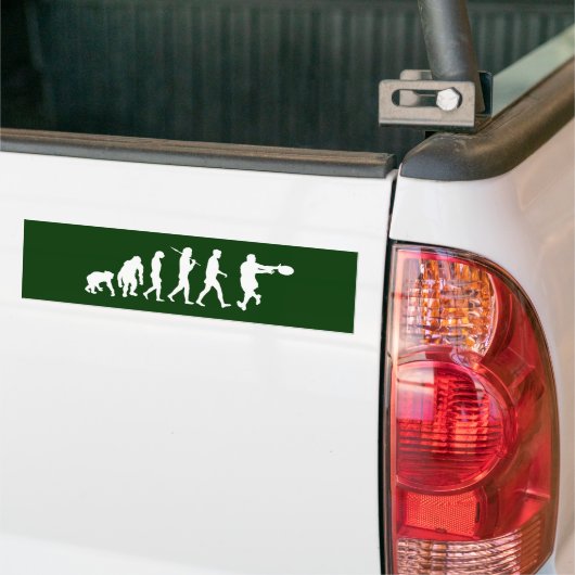 Rugby players backline die de evolutie aanpakt bumpersticker (Op Truck)