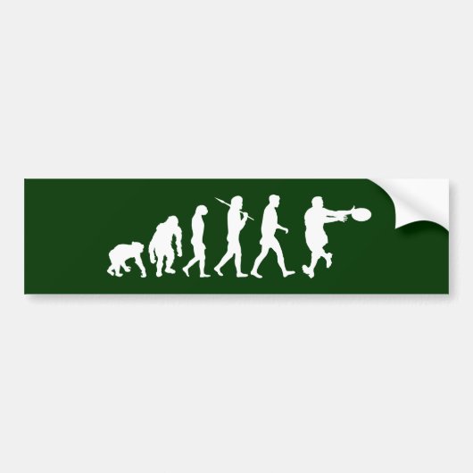 Rugby players backline die de evolutie aanpakt bumpersticker (Voorkant)