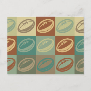 Rugby Pop Art Briefkaart