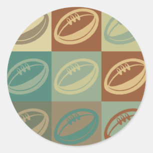 Rugby Pop Art Ronde Sticker