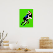 Rugby Pop Art - Rugby-schilderijen afdrukken Poster (Keuken)