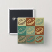 Rugby Pop Art Vierkante Button 5,1 Cm (Voorkant /achterkant)