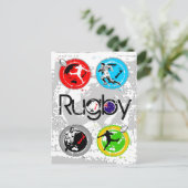 Rugby Postcard 4 Briefkaart (Staand voorkant)