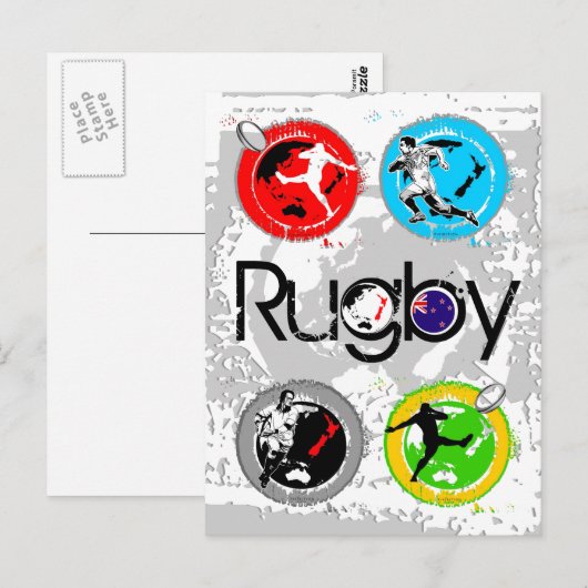 Rugby Postcard 4 Briefkaart (Voorkant / Achterkant)