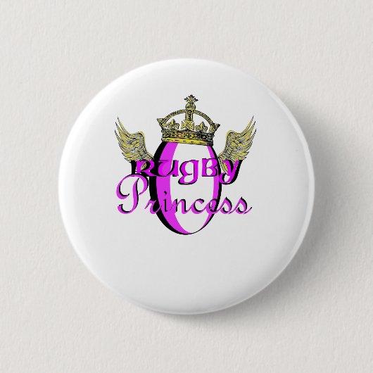 Rugby Princess Ronde Button 5,7 Cm (Voorkant)