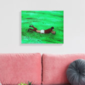 Rugby probeert te schilderen canvas afdruk (Insitu (Woonkamer))