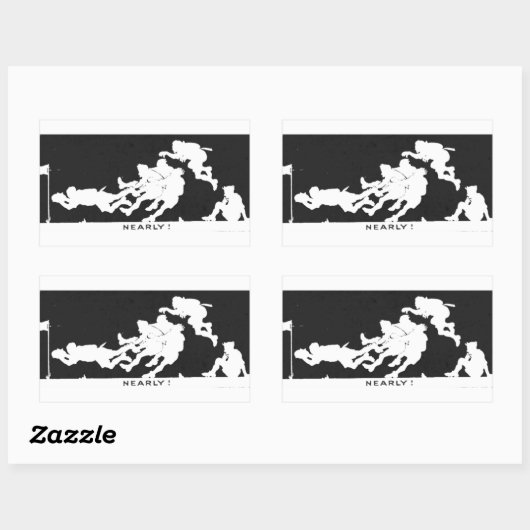 RUGBY RECHTHOEKIGE STICKER (Vel)