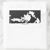 RUGBY RECHTHOEKIGE STICKER (Tas)