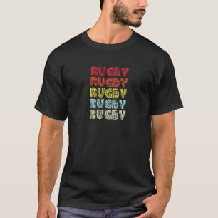 Rugby Retro ontwerp voor rugbyspeler T-shirt