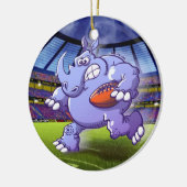 Rugby Rhinoceros Keramisch Ornament (Links)