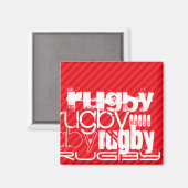 Rugby; Rode stropers met carlet Magneet (Voorkant / Achterkant)