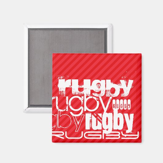 Rugby; Rode stropers met carlet Magneet (Voorkant / Achterkant)
