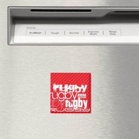 Rugby; Rode stropers met carlet Magneet (Insitu (Vaatwasser))