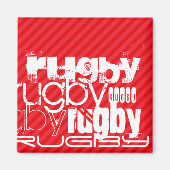 Rugby; Rode stropers met carlet Magneet (Voorkant)