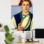 Rugby-schilderafdrukken voor vrouwen poster (Thuiskantoor)