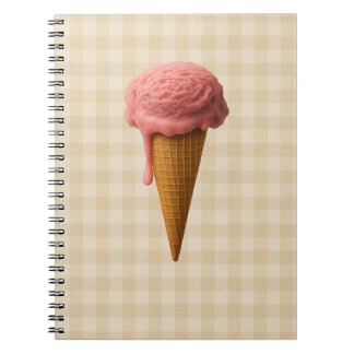 Rugby school spiraal notebook roze en beige notitieboek