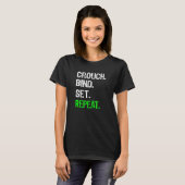 Rugby Scrum Crouch Bind Set Herhalen T-shirt (Voorkant volledig)