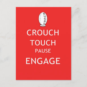 Rugby scrum instructies (oud) briefkaart