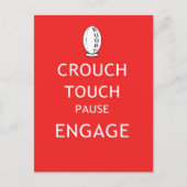 Rugby scrum instructies (oud) briefkaart (Voorkant)