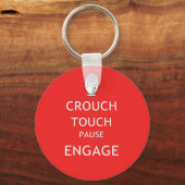 Rugby scrum instructies (oud) sleutelhanger (Voorkant)