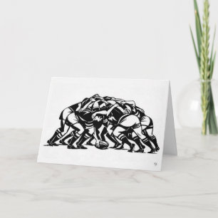 Rugby Scrum Kunstkaart Kaart