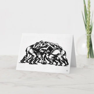 Rugby Scrum Kunstkaart Kaart