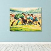 Rugby Scrum Schilderen - Canvas Art Print (Insitu (Houten vloer))