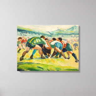 Rugby Scrum Schilderen - Canvas Art Print