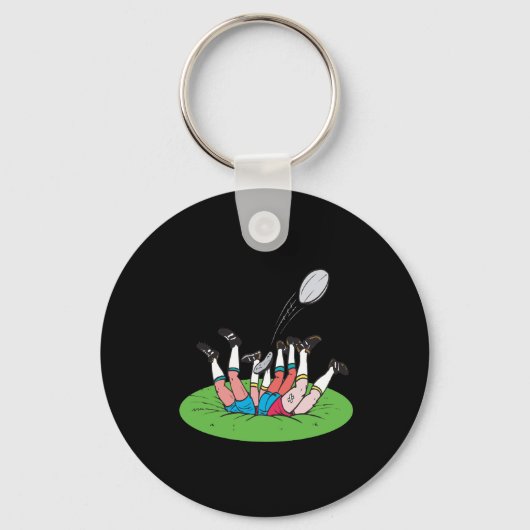 Rugby Scrum Sleutelhanger (Voorkant)