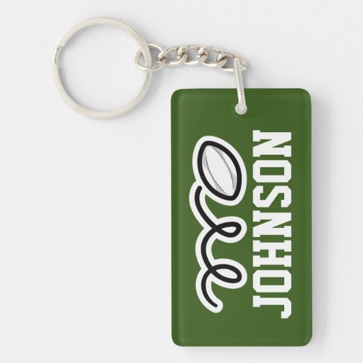 Rugby sleutelhanger, aangepast sportliefhebber sleutelhanger (Voorkant)