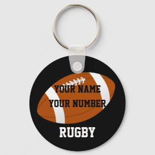 Rugby Sleutelhanger ID Label JOUW NAAM en nummer