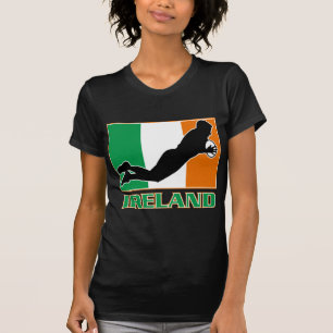 rugby speelt duik in ierland vlag t-shirt