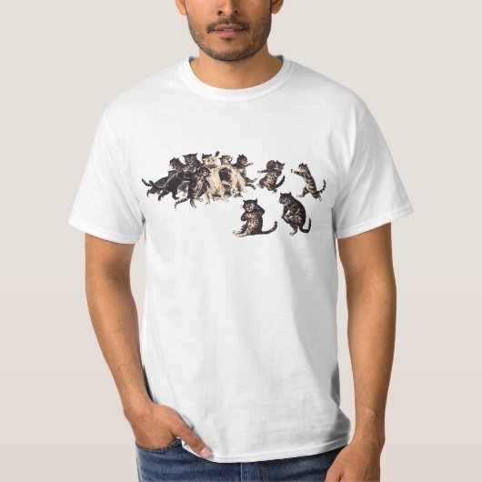  rugby speelt kattenshirt t-shirt (Voorkant)