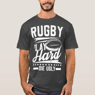 Rugby spelen hard t-shirt