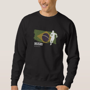 Rugby Speler Brazilië Vlag Sport Bal Rugby Trui