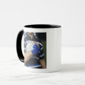 Rugby-speler met bal mok (Voorkant links)