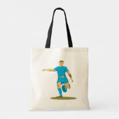 Rugby speler schoppen bal atletische sporten tote bag (Achterkant)