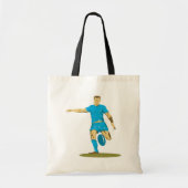 Rugby speler schoppen bal atletische sporten tote bag (Voorkant)