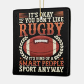 Rugby speler soort van een slimme mensen sport gra keramisch ornament (Links)